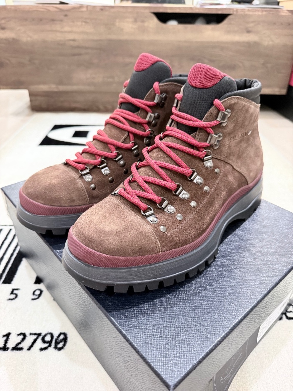 NEW Vintage 2018 Prada Suede Sport Hiking Boots